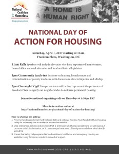 Day of Action for Housing DC April 1 2017