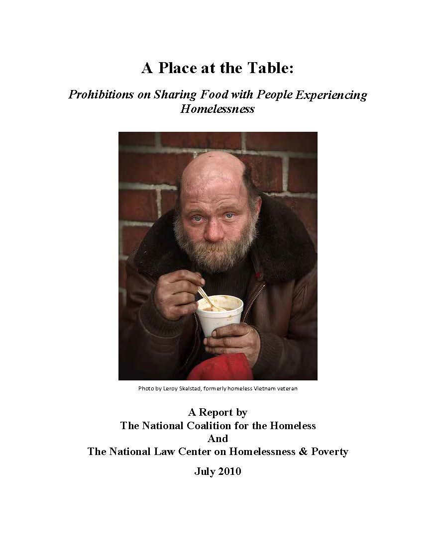 report cover including photo of white man with a bald forehead and greying beard who is eating soup from a cup