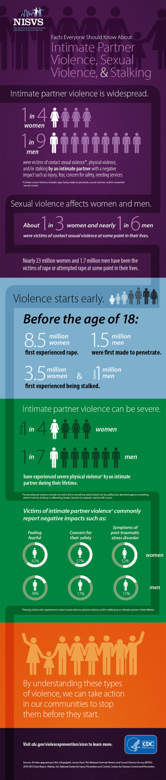 Infographic describing intimate partner violence data