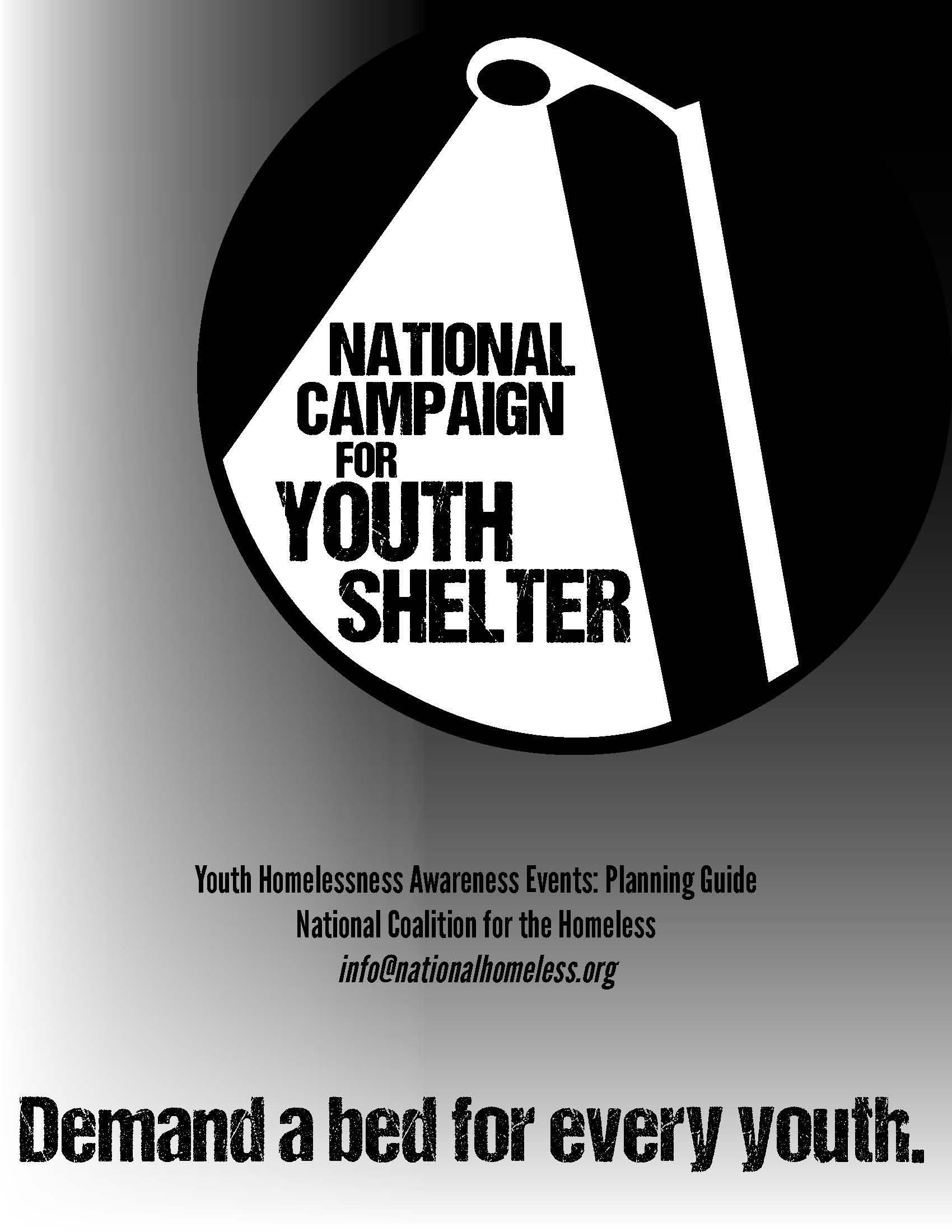 black and white cover image for youth homelessness manual